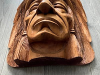 Houtsnijwerk - indian head - afbeelding 7 van  7