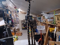 Houtsnijwerk giraffe 95cm hoog aantal 1 stuks. - afbeelding 2 van  3