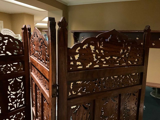 Houtsnijwerken roomdividers (2x) - afbeelding 1 van  3