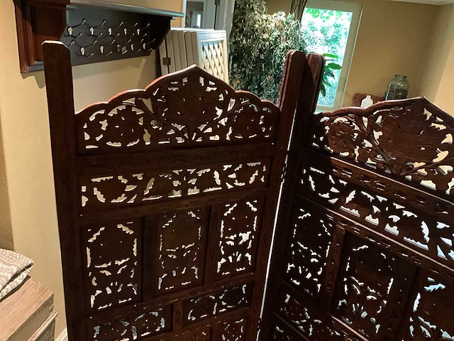 Houtsnijwerken roomdividers (2x) - afbeelding 4 van  6