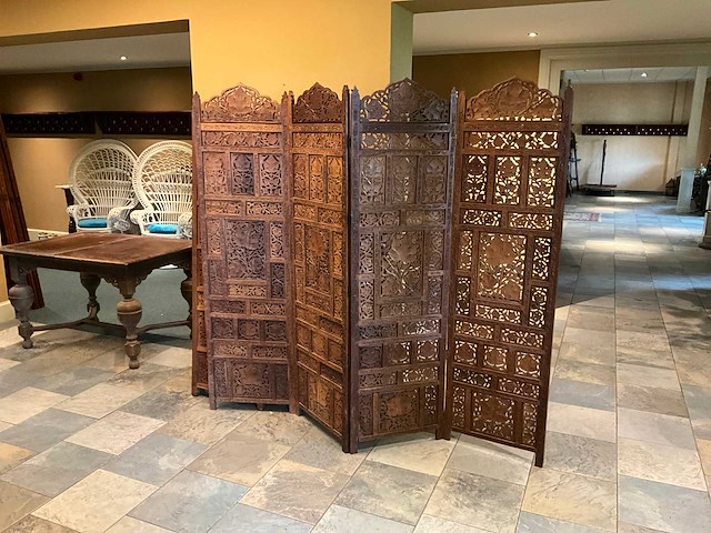 Houtsnijwerken roomdividers (2x) - afbeelding 1 van  6