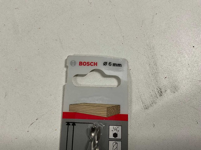 Houtspiraalboor met zeskantschacht 6mm (21x) - afbeelding 3 van  5