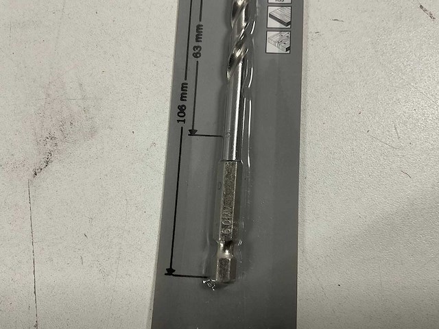 Houtspiraalboor met zeskantschacht 6mm (21x) - afbeelding 3 van  4