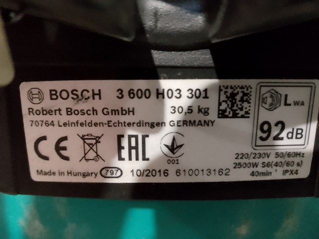 Houtversnipperaar - 45mm - 230v, bosch, axt 25 tc, 2017 - afbeelding 9 van  9