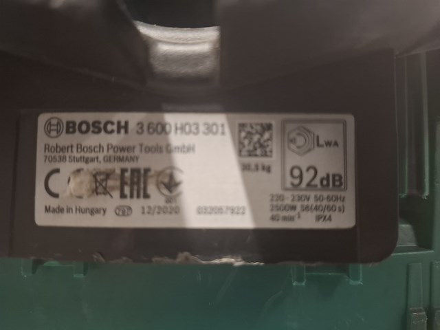 Houtversnipperaar - 45mm - 230v bosch, axt 25 tc, bouwjaar 2021 - afbeelding 8 van  9