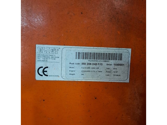 Houtversnipperaar 120mm benzine eliet, super prof 2000, bouwjaar 2014 - afbeelding 7 van  15