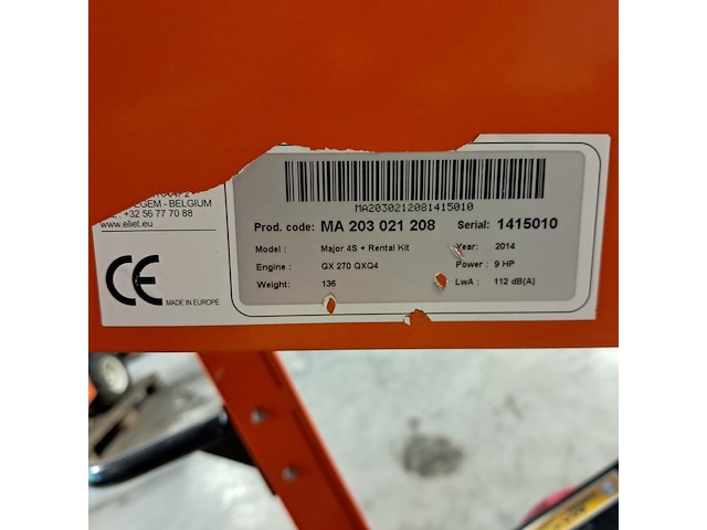 Houtversnipperaar 55mm benzine eliet, major 4s v2, bouwjaar 2014 - afbeelding 7 van  16