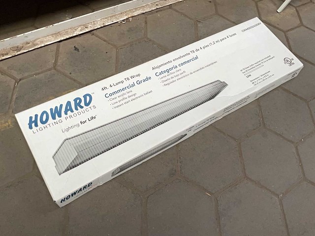 Howard 4ft. 4-lamp t8 wrap tl lichtarmatuur - afbeelding 3 van  4