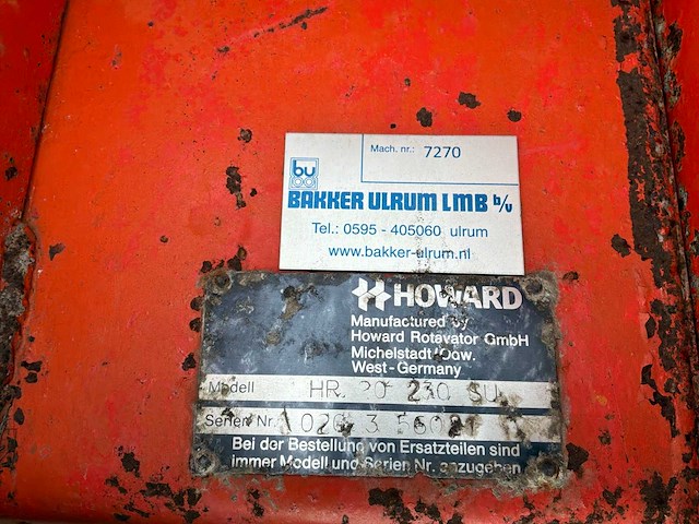 Howard hr20 230su grondfrees - afbeelding 7 van  8