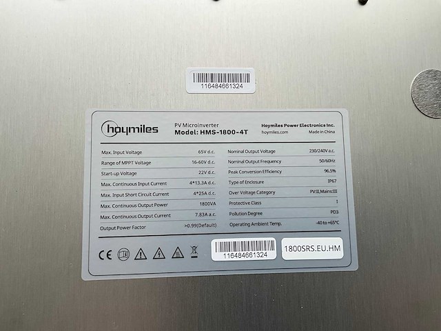 Hoymiles hms-1800-4t micro omvormer - afbeelding 2 van  5