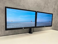 Hp - 23" monitoren met dubbele monitorarm - afbeelding 1 van  3
