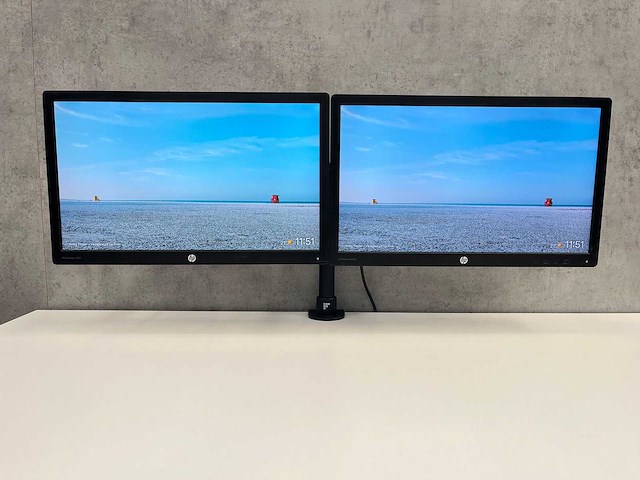 Hp - 23" monitoren met dubbele monitorarm - afbeelding 7 van  14