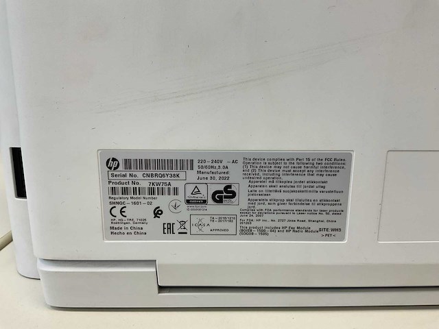 Hp - color laser jet pro 7kw75a - laserprinter - afbeelding 1 van  1