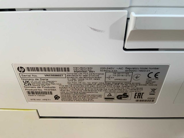 Hp - color laserjet pro mfp m183fw - laserprinter - afbeelding 9 van  9