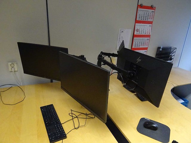 Hp - dubbele monitor op monitorarm (9x) - afbeelding 2 van  13