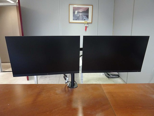 Hp - dubbele monitor op monitorarm (9x) - afbeelding 1 van  13