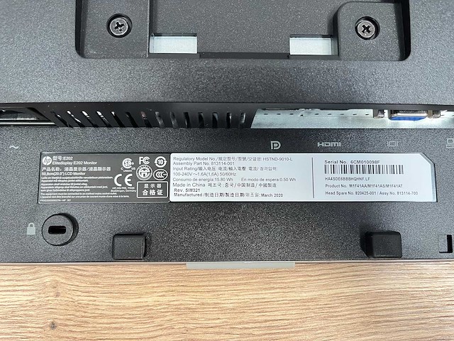 Hp - e202 - 36x 23" monitor - dp, hdmi, vga - afbeelding 2 van  11