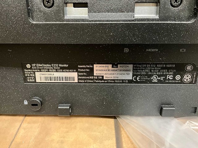Hp - e232 - monitor (12x) - afbeelding 7 van  9