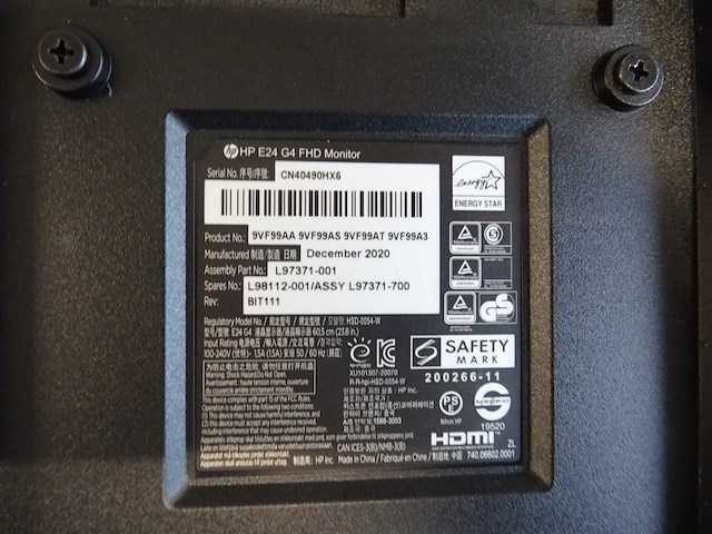 Hp - e24 g4 fhd - monitor (2x) - afbeelding 2 van  2