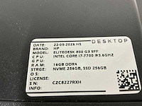 Hp - elitedesk 800 g3 sff(i7) - desktop (6x) - afbeelding 9 van  10
