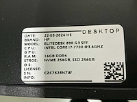 Hp - elitedesk 800 g3 sff(i7) - desktops (6x) - afbeelding 8 van  11