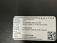 Hp - elitedesk 800 g3 sff(i7) - desktops (6x) - afbeelding 11 van  11