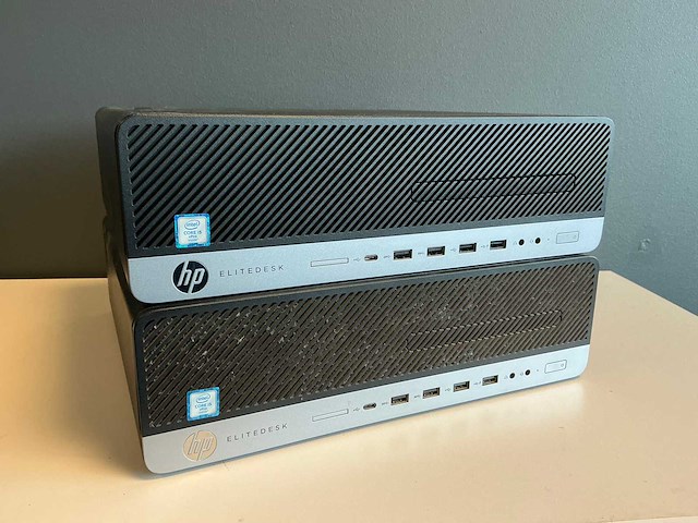 Hp - hp elitedesk 800 g4/g3 sff - desktop (2x) - afbeelding 1 van  2