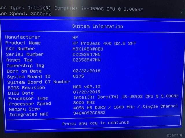 Hp - hp prodesk 400 g2.5 sff - desktop - afbeelding 3 van  6
