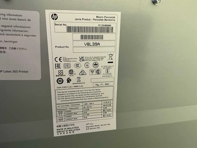 Hp - latex365 - inkjet printer - afbeelding 18 van  27