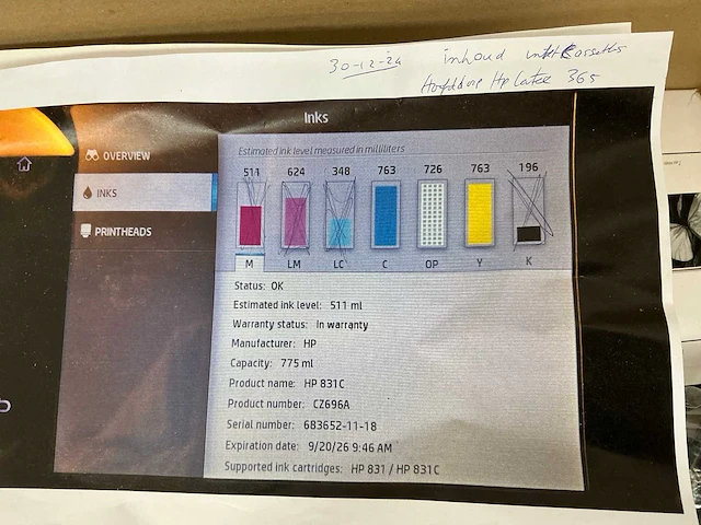 Hp - latex365 - inkjet printer - afbeelding 25 van  27