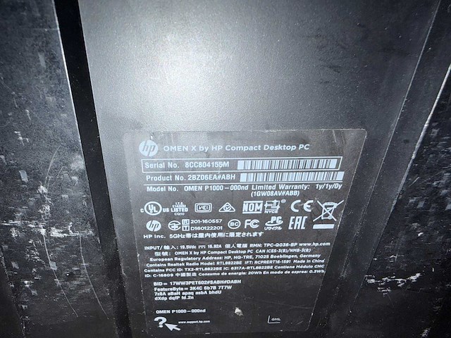 Hp - omen x by hp compact desktop p1000-0xx - desktop - afbeelding 3 van  4