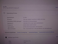 Hp - pro tower 400 g9 pci - pc systeem met monitor - afbeelding 3 van  3