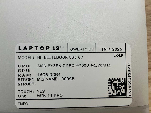 Hp - probook 835 g7(ryzen7) - laptops (2x) - afbeelding 9 van  9