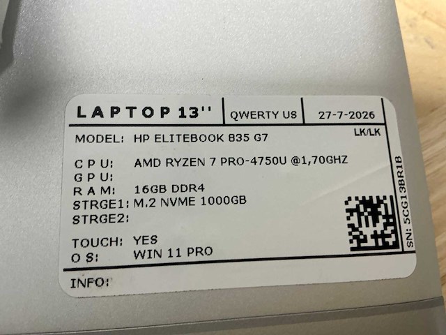 Hp - probook 835 g7(ryzen7) - laptops (2x) - afbeelding 8 van  10