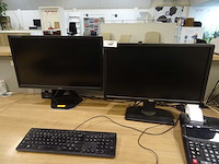 Hp - prodesk - desktop met 2 monitoren - afbeelding 2 van  2
