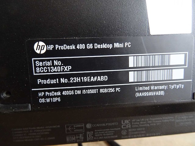Hp - prodesk 400 g5/prodesk 400 g6 - mini desktop pc (2x) - afbeelding 2 van  3