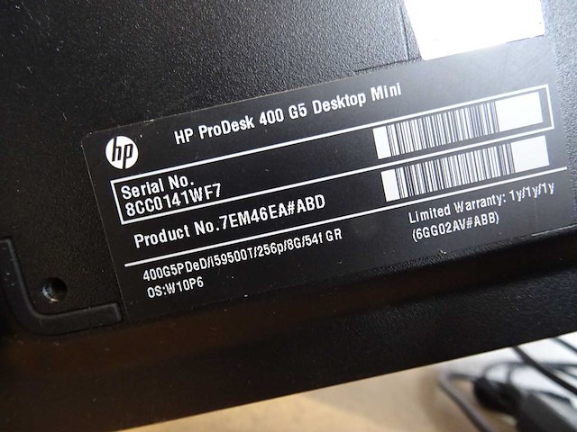 Hp - prodesk 400 g5/prodesk 400 g6 - mini desktop pc (2x) - afbeelding 3 van  3