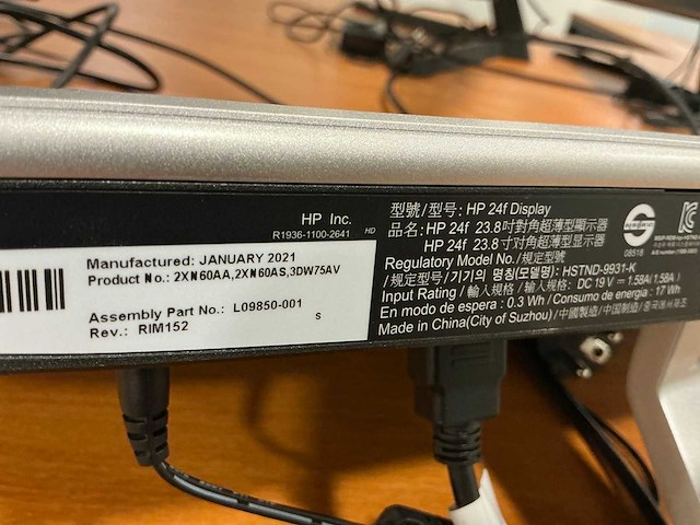 Hp 24f monitor 24” (3x) - afbeelding 5 van  6