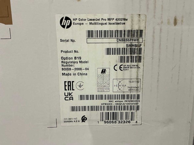 Hp 4302fdw color laserjet pro mfp kopieerapparaat - afbeelding 5 van  5