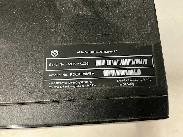 Hp 4p prodesk 400g3 mt business pc - afbeelding 4 van  10