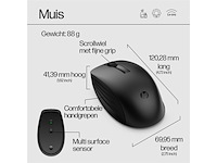 Hp 650 - draadloze toetsenbord en muis combinatie azerty zwart - afbeelding 3 van  5