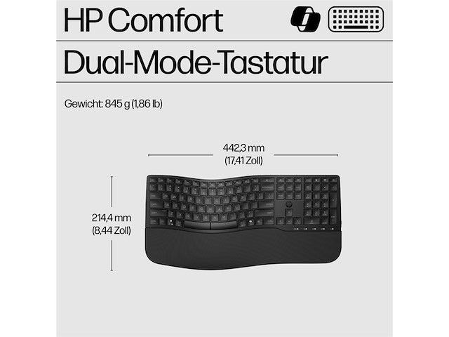Hp 680 comfort draadloos toetsenbord azerty zwart - afbeelding 3 van  5