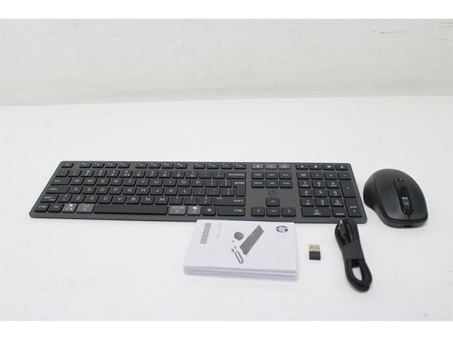 Hp 725 multidevice rechargeable wireless keyboard and mouse qwerty - afbeelding 1 van  1