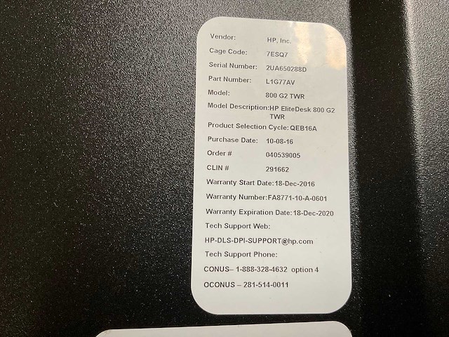 Hp 800 g2 twr desk computer - afbeelding 6 van  7