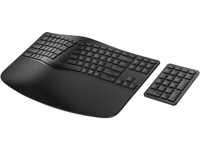 Hp 960 draadloostoetsenbord ergonomisch inclusief numeriek qwerty zwart - afbeelding 2 van  5