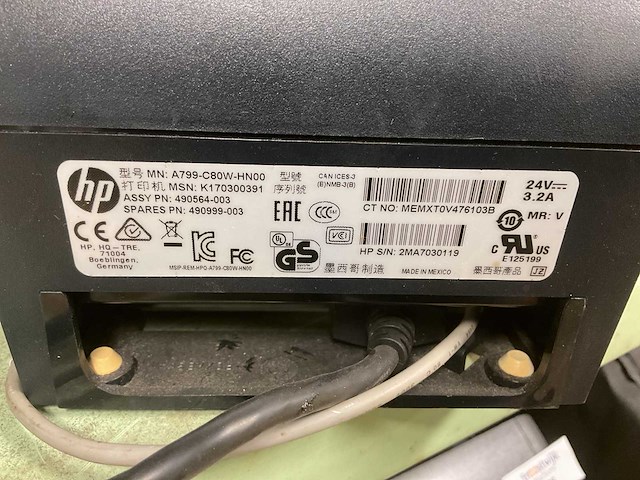 Hp a799-c80w-hn00 labelprinter - afbeelding 4 van  4