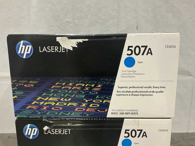 Hp ce401a inkt cartridge (2x) - afbeelding 1 van  2