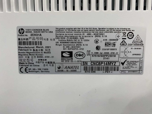 Hp color flow mfp e77660 - multifunctionele printer - afbeelding 9 van  23