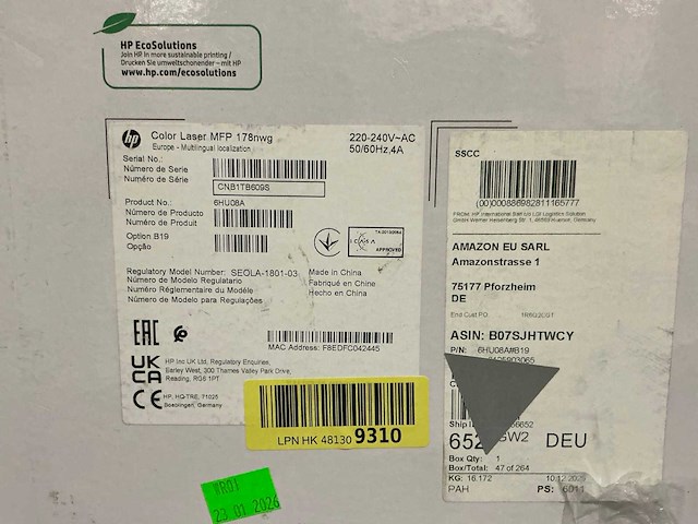 Hp color laser mfp 178nwg printer - afbeelding 10 van  10