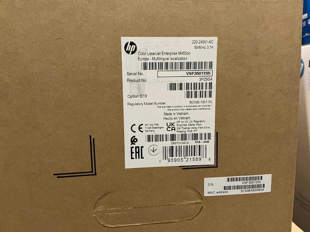 Hp color laserjet enterpise m455dn - afbeelding 3 van  3